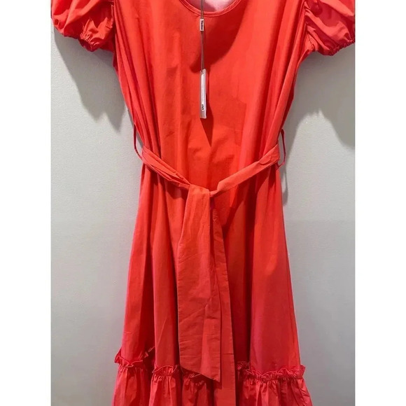 Tucker Puff Sleeve Ruffle Hem Dress-sz L-NWT - Picture 5 of 14
